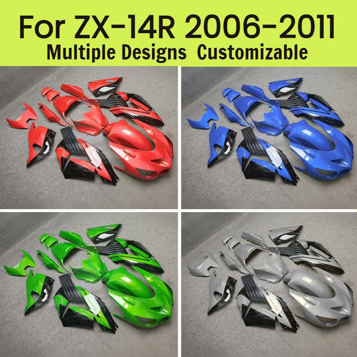 For Kawasaki ZX 14R 2006-2011 ABS Plastic Fairing Kit ZX14R 06-11 Motorcycle Cowling Injection Fairings
For Kawasaki ZX 14R 2006-2011 ABS Plastic Fairing Kit ZX14R 06-11 Motorcycle Cowling Injection Fairings