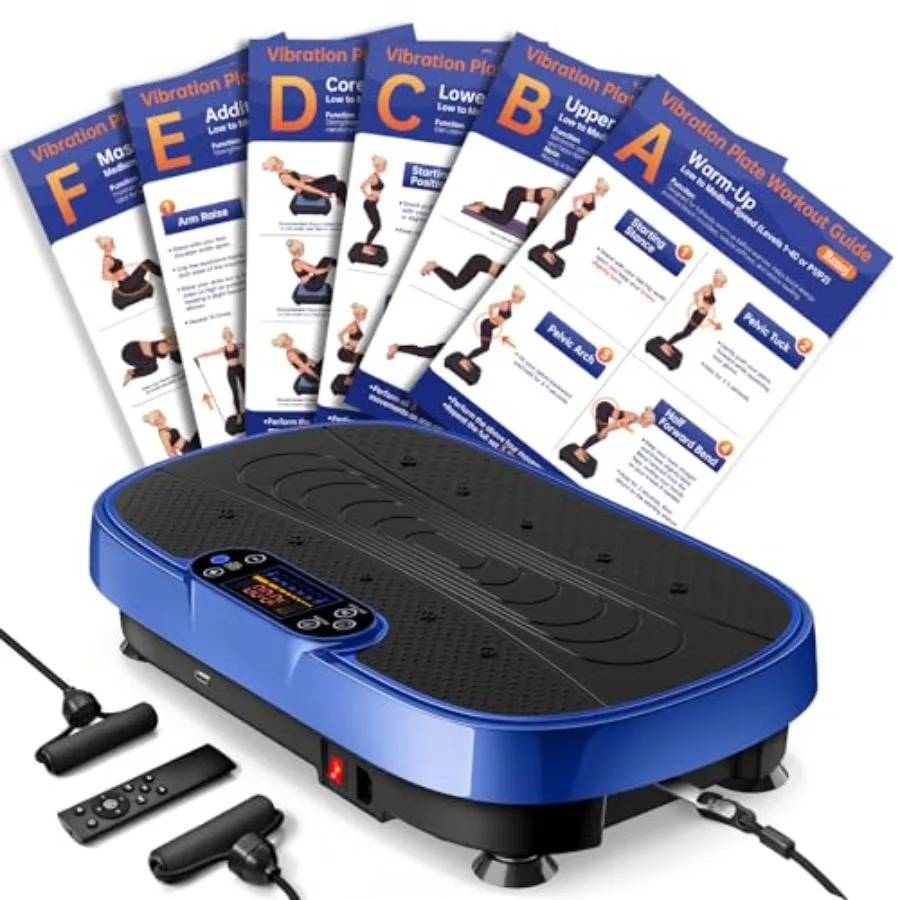 Vibration Plate Machine Workout Poster Bundle for home gym use steel frame black finish compact design with non-slip surface
Vibration Plate Machine Workout Poster Bundle for home gym use steel frame black finish compact design with non-slip surface