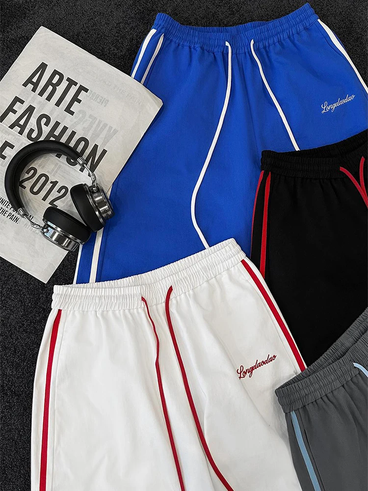 Men's Casual Drawstring Pants Summer Trendy Brand Side Weave Belt Patchwork Straight Leg Elastic Comfortable Knife Pants
Men's Casual Drawstring Pants Summer Trendy Brand Side Weave Belt Patchwork Straight Leg Elastic Comfortable Knife Pants