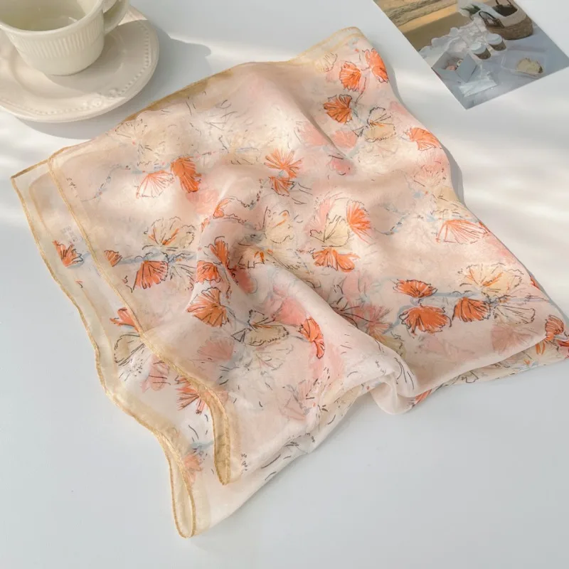 100% Mulberry Silk Elegant Flower Print Chiffon Scarf Soft Lightweight Neck Scarves Multi Use Sunscreen Shawl for All Seasons
100% Mulberry Silk Elegant Flower Print Chiffon Scarf Soft Lightweight Neck Scarves Multi Use Sunscreen Shawl for All Seasons