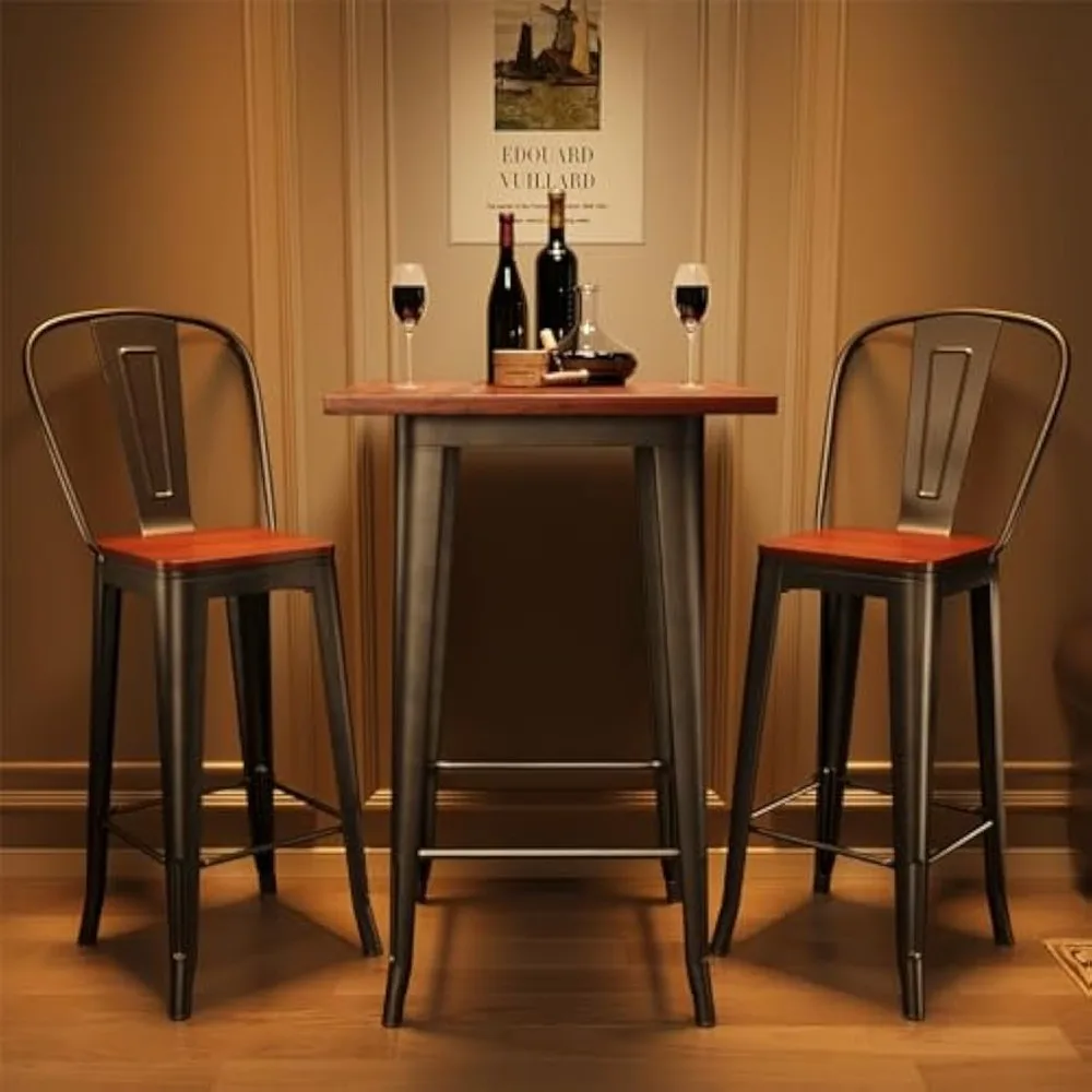3 Piece Bar Table and Chairs Set for 2, Dining Table Set for 2, Pub Table and Chairs with Footrest and Foot Pads for Kitchen, Re
3 Piece Bar Table and Chairs Set for 2, Dining Table Set for 2, Pub Table and Chairs with Footrest and Foot Pads for Kitchen, Re