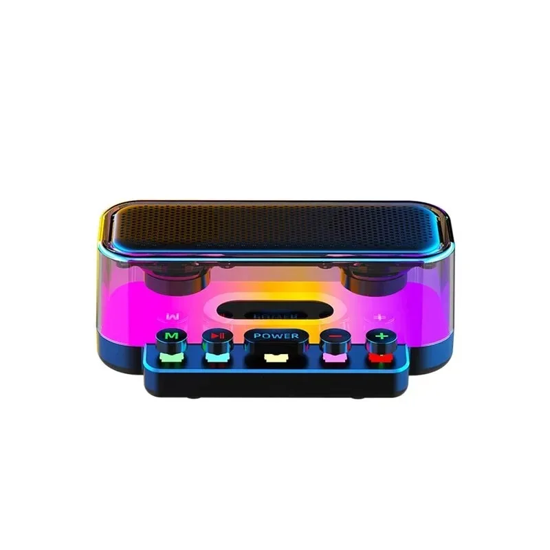 Black HIFI Stereo Surround Portable RGB Lights Wireless Speaker PA Desktop Speaker for Outdoor Home Party
Black HIFI Stereo Surround Portable RGB Lights Wireless Speaker PA Desktop Speaker for Outdoor Home Party