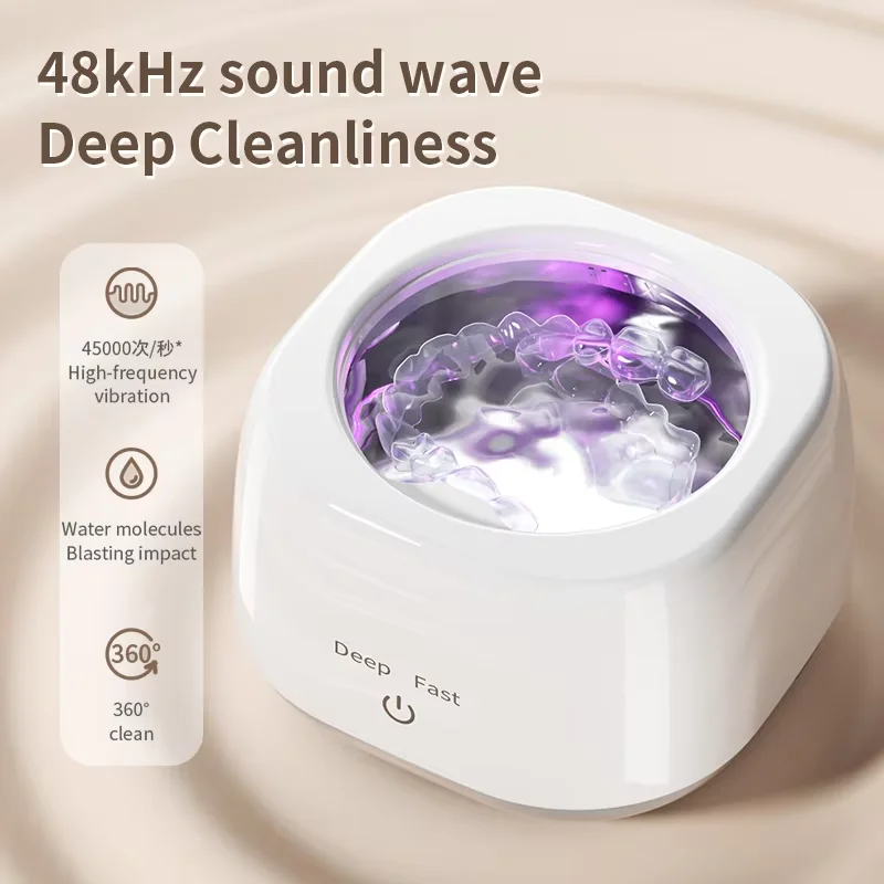 48khz Sonic Vibration 360° Deep Cleaning Machine 2-Speed Mode Portable Braces Denture Ultrasonic Cleaner 250ml Stainless Tank
48khz Sonic Vibration 360° Deep Cleaning Machine 2-Speed Mode Portable Braces Denture Ultrasonic Cleaner 250ml Stainless Tank