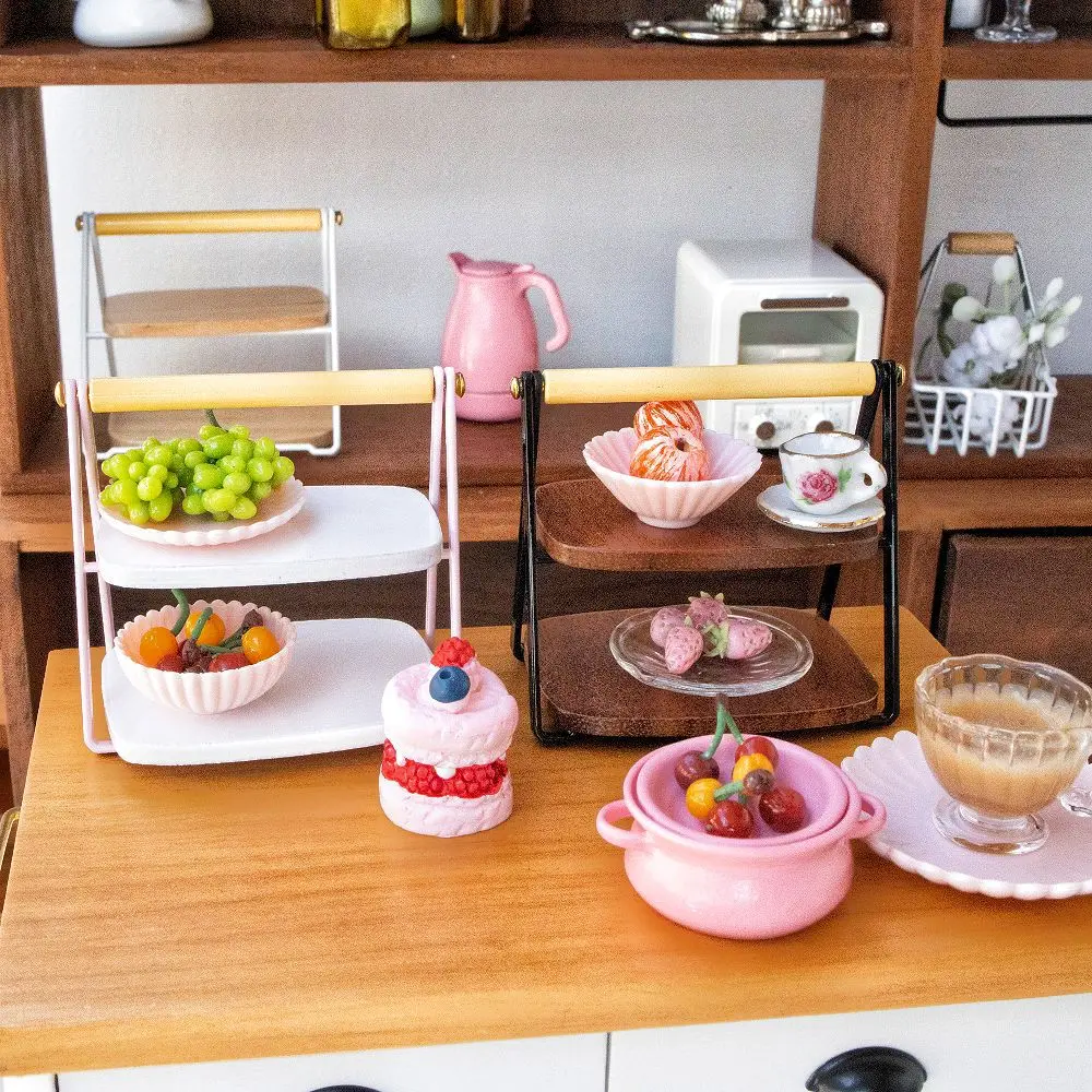 Dollhouse Mini 2-Tier Serving Tray, Pink Metal Stand with Wooden Handle,Dessert Display Rack for OB11&Dollhouse Kitchen Scene
Dollhouse Mini 2-Tier Serving Tray, Pink Metal Stand with Wooden Handle,Dessert Display Rack for OB11&Dollhouse Kitchen Scene