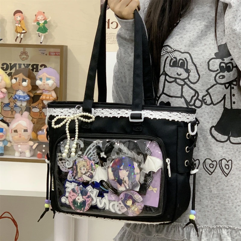 Anime Crossbody Bag Cute Ribbon Design Large Capacity Shoulder Bag Casual Tote Comfortable and Versatile Texture Girls Ita Bag
Anime Crossbody Bag Cute Ribbon Design Large Capacity Shoulder Bag Casual Tote Comfortable and Versatile Texture Girls Ita Bag