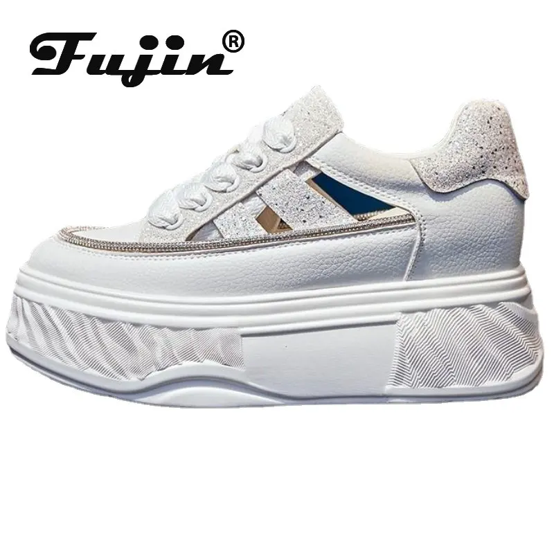 Fujin 8cm Sandals Mixed Color Fashion Genuine Leather Summer Bling Women Colorful Daddy Hollow Chunky Sneaker Breathable Shoes
Fujin 8cm Sandals Mixed Color Fashion Genuine Leather Summer Bling Women Colorful Daddy Hollow Chunky Sneaker Breathable Shoes