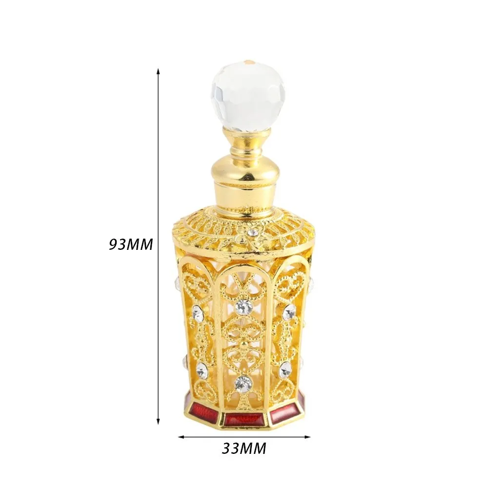 1pc 12ML Gold-plated Perfume Bottle Big Mouth Sub-Bottling Hollow Engraved Diamond Crystal Cap Essential Oil Gift Luxury Style
1pc 12ML Gold-plated Perfume Bottle Big Mouth Sub-Bottling Hollow Engraved Diamond Crystal Cap Essential Oil Gift Luxury Style