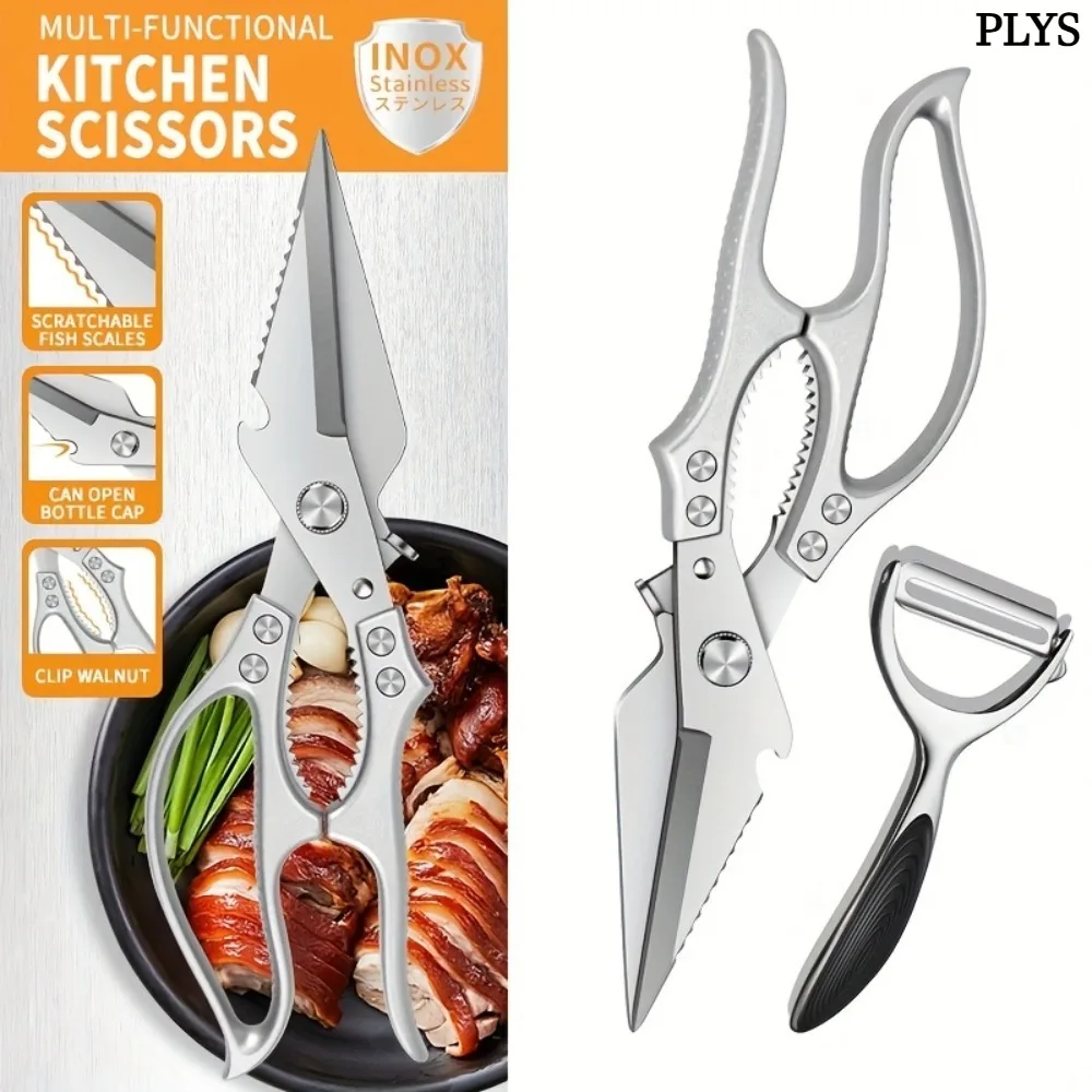 PLYS Multifunctional Scissors Kitchen Stainless Steel Scissors Chicken Bone Meat Fish Killing Dedicated Poultry Shears Christmas
PLYS Multifunctional Scissors Kitchen Stainless Steel Scissors Chicken Bone Meat Fish Killing Dedicated Poultry Shears Christmas