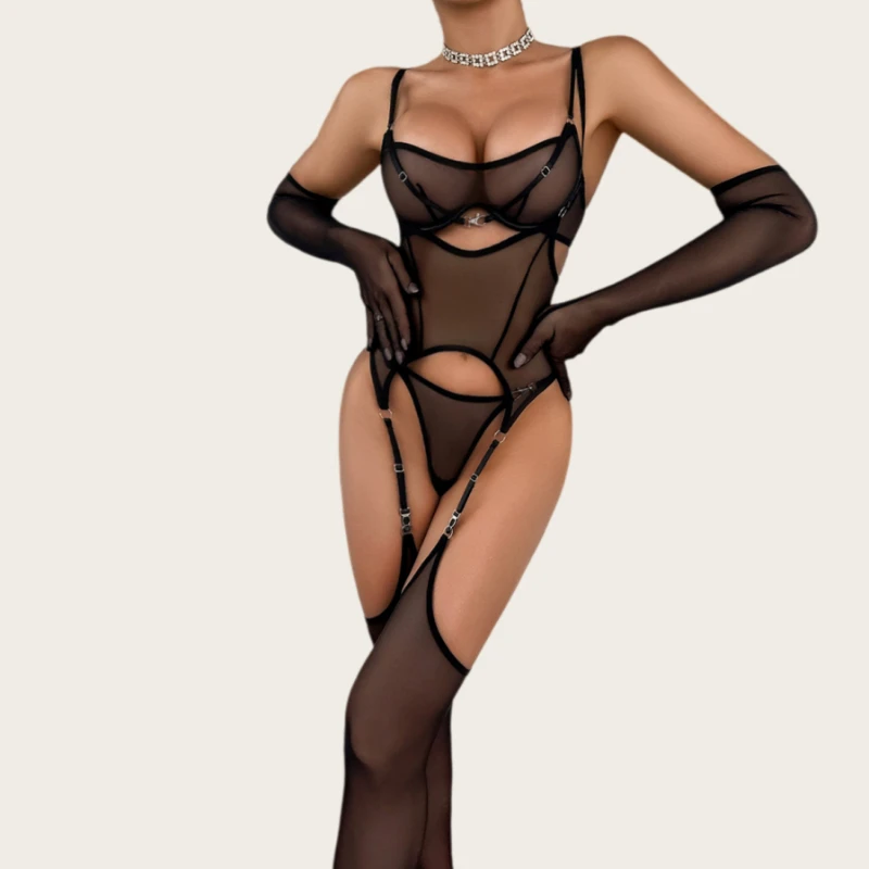 Sexy Mesh Breathable Lingerie Stockings Women's Shaping Ultra-thin Split Underwear Set Female Solid See Through Bra & Brief Sets
Sexy Mesh Breathable Lingerie Stockings Women's Shaping Ultra-thin Split Underwear Set Female Solid See Through Bra & Brief Sets