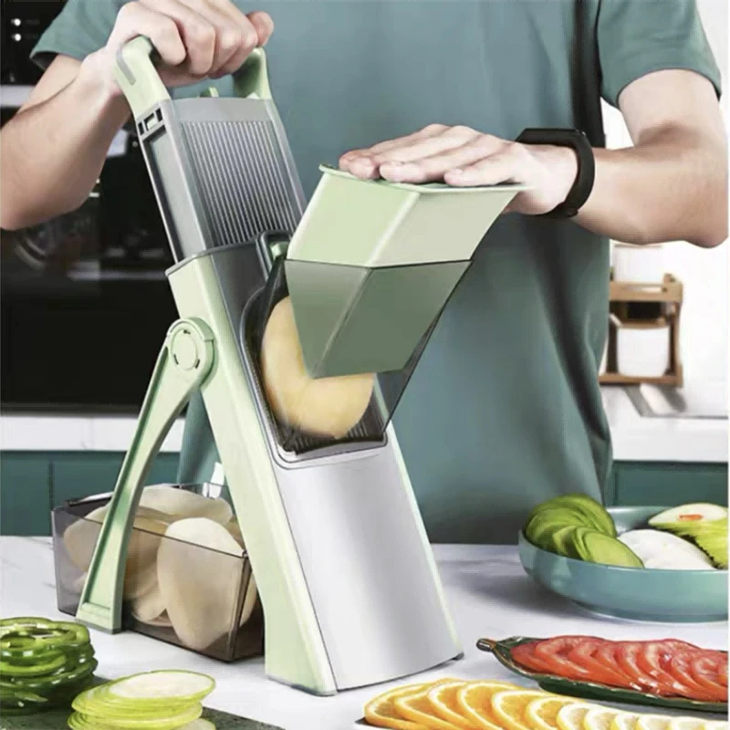 Kitchen Vegetable Slicer Vegetable and French Fry Grinder Time-saving Slicer Safety Container Stainless Steel Cooking Utensils
Kitchen Vegetable Slicer Vegetable and French Fry Grinder Time-saving Slicer Safety Container Stainless Steel Cooking Utensils