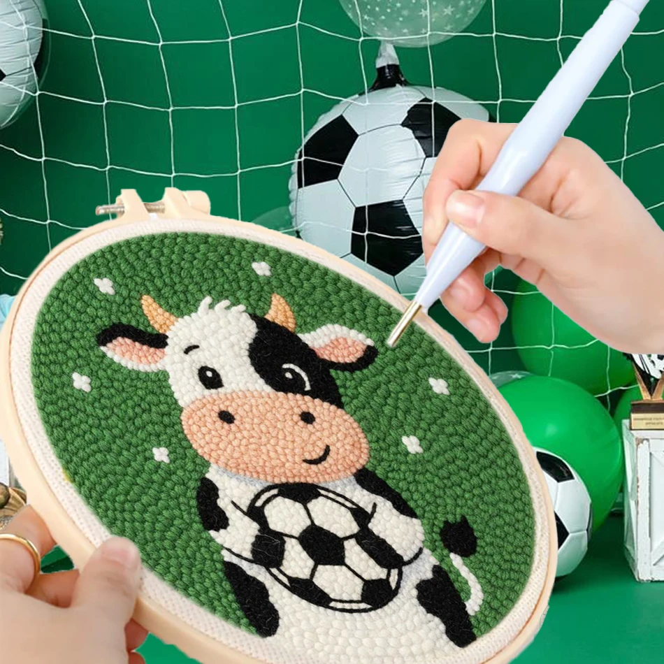 GATYZTORY punch needle embroidery kit for beginners 20x20cm with frame Animals Football Sewing Yarn stitch diy set Small Crafts
GATYZTORY punch needle embroidery kit for beginners 20x20cm with frame Animals Football Sewing Yarn stitch diy set Small Crafts