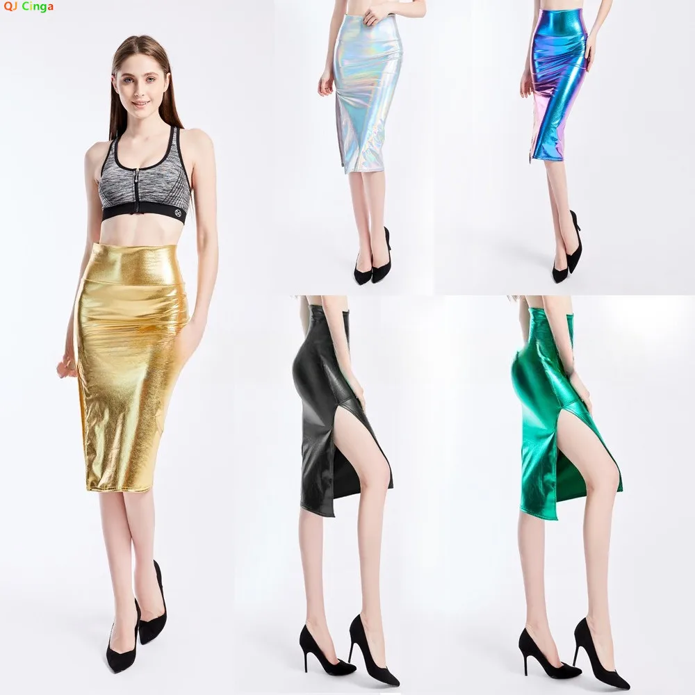 Gold Women's Shiny Knee-length Skirt, Asian Sizes, Available in Blue, Silver, and Black.
Gold Women's Shiny Knee-length Skirt, Asian Sizes, Available in Blue, Silver, and Black.