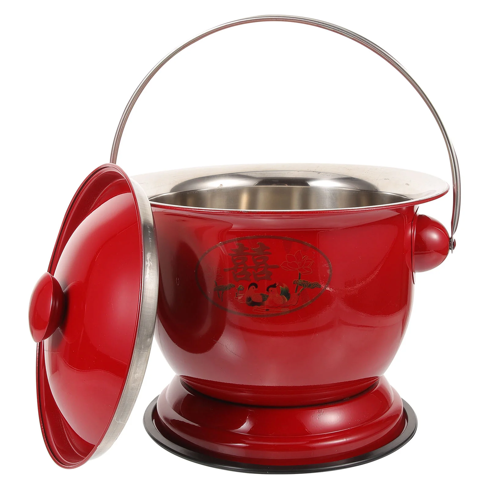 Stainless Steel Spittoon Urinal Toilet with Lid (Chinese Red) Chamber Pot for Bedroom Kids Urine Metal Home Bedpan
Stainless Steel Spittoon Urinal Toilet with Lid (Chinese Red) Chamber Pot for Bedroom Kids Urine Metal Home Bedpan