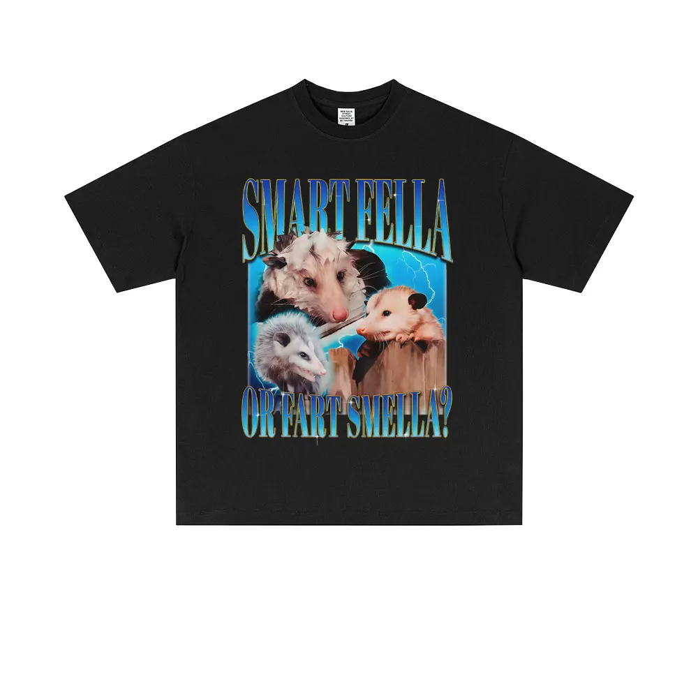 Smart Fella or Fart Smella Opossum Funny Meme T Shirt Men Women Clothing Mouse Summer O-Neck T-shirt Casual Humor Rat T Shirts
Smart Fella or Fart Smella Opossum Funny Meme T Shirt Men Women Clothing Mouse Summer O-Neck T-shirt Casual Humor Rat T Shirts