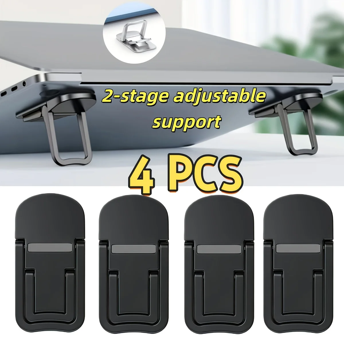 4 Pack Portable Mini Invisible Laptop Holder, 2 Gears Adjustable/1 Gears - Ergonomic Typing and Cooling Desktop Height Booster
4 Pack Portable Mini Invisible Laptop Holder, 2 Gears Adjustable/1 Gears - Ergonomic Typing and Cooling Desktop Height Booster