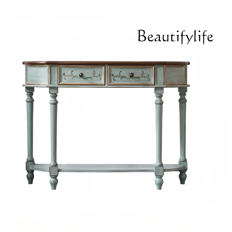 American Country Painted Hallway Table Decorative Cabinet Wall Shelf Retro Corridor Hallway Table
American Country Painted Hallway Table Decorative Cabinet Wall Shelf Retro Corridor Hallway Table