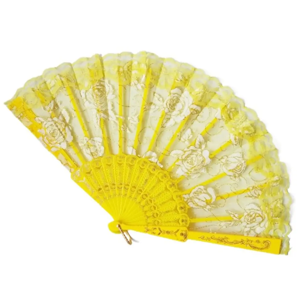 Home Decoration Handheld Ladies Lace Hand Fan Plastic Handle Rose Pattern Folding Fan Translucent Spanish Fan Dance Prop
Home Decoration Handheld Ladies Lace Hand Fan Plastic Handle Rose Pattern Folding Fan Translucent Spanish Fan Dance Prop