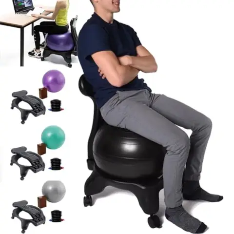 Ergonomic Fitness Ball Chair for Adults and Pregnant Women Yoga Ball Stool Ideal for Home and Gym Use Promotes Posture Support