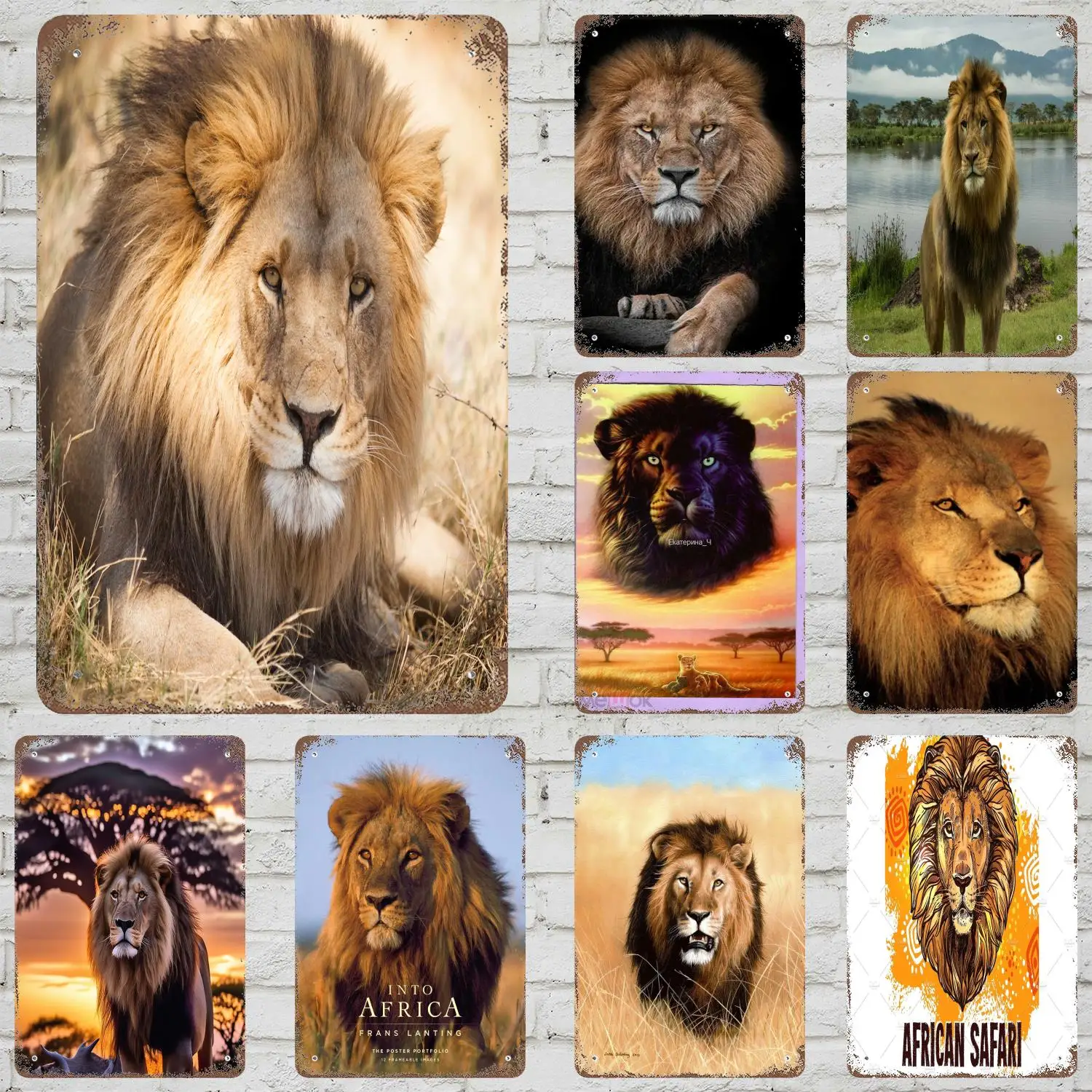 MINISO The African Lion Vintage Metal Tin Signs Posters Decor Retro Metal Plaque Wall Art Decor for Garage Bar
MINISO The African Lion Vintage Metal Tin Signs Posters Decor Retro Metal Plaque Wall Art Decor for Garage Bar