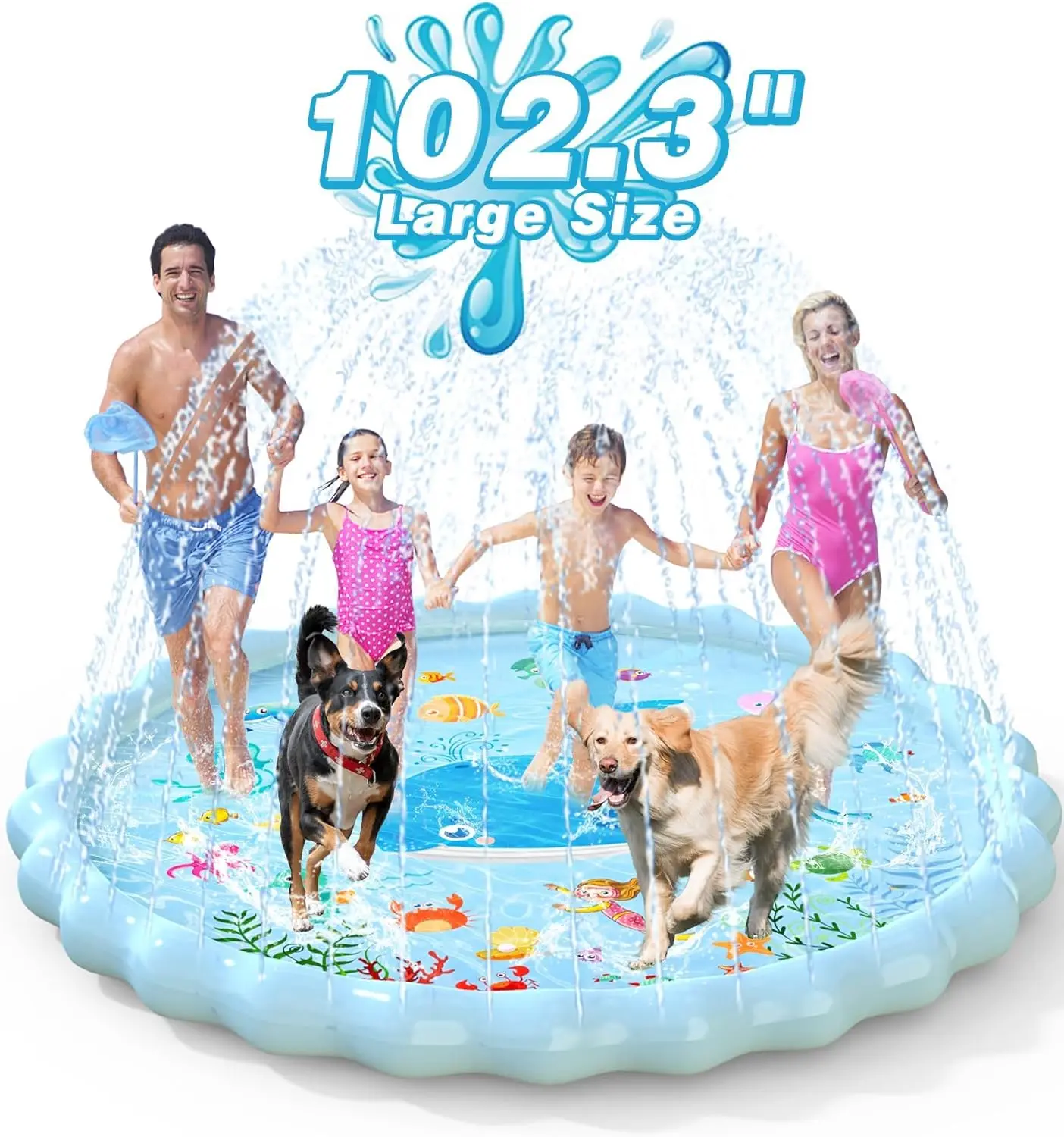 Очень большой игровой коврик-фонтан для детей, летние уличные водные игрушки, бассейн для малышей от 3 до 12 лет (102,3 дюйма)
Очень большой игровой коврик-фонтан для детей, летние уличные водные игрушки, бассейн для малышей от 3 до 12 лет (102,3 дюйма)