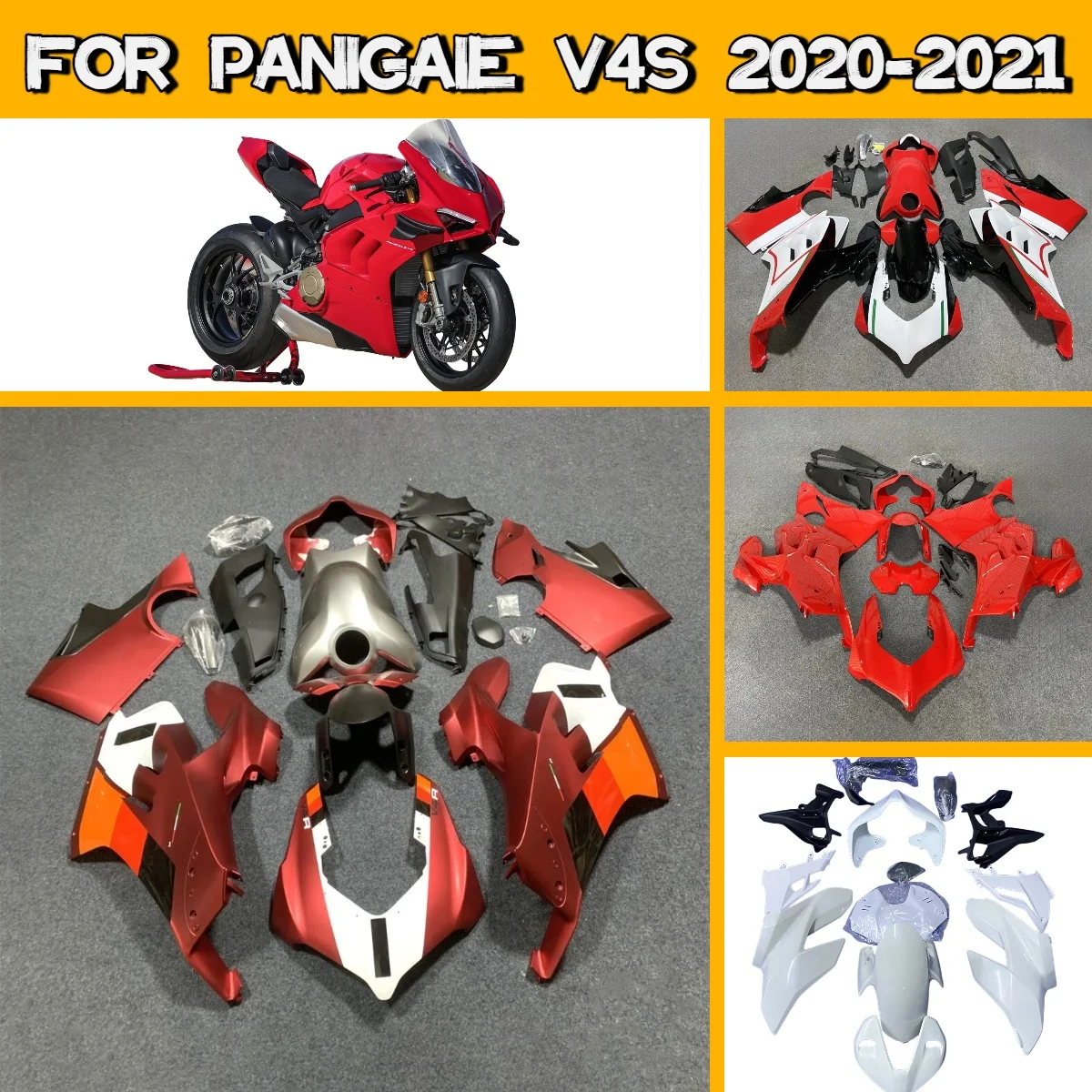 Hot Style Fairings 2020 2021 Panigaie V4S Painted ABS Fairing Bodywork Cowl Kit for 20 21 Ducati Panigaie V4S Customize Paint
Hot Style Fairings 2020 2021 Panigaie V4S Painted ABS Fairing Bodywork Cowl Kit for 20 21 Ducati Panigaie V4S Customize Paint