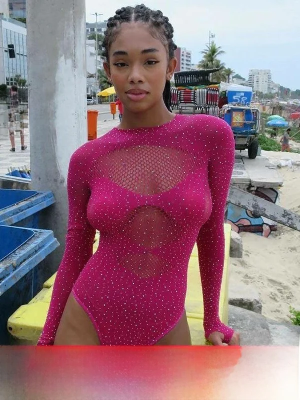 Women's Hollow out Drill Jumpsuit Cross-Border New Style Glittering Sparkling One-Piece Suit Street Style Short Pants
Women's Hollow out Drill Jumpsuit Cross-Border New Style Glittering Sparkling One-Piece Suit Street Style Short Pants