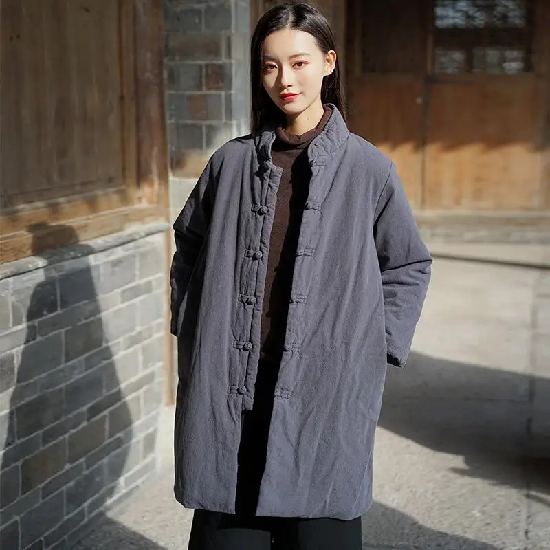 Warm Linen Cotton Jaet 2024 Winter New Sle Loose Retro Collar Buttoned Mid-Length Cotton Padded Women's Coat
Warm Linen Cotton Jaet 2024 Winter New Sle Loose Retro Collar Buttoned Mid-Length Cotton Padded Women's Coat