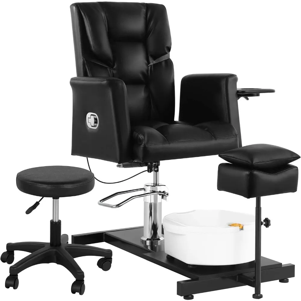 Pedicure Chair Hydraulic Pedicure Chair for Nail Tech, with Stool & Bubble Massage Foot Bath, No Plumbing, 360 ° Rotation, for N 
Pedicure Chair Hydraulic Pedicure Chair for Nail Tech, with Stool & Bubble Massage Foot Bath, No Plumbing, 360 ° Rotation, for N
