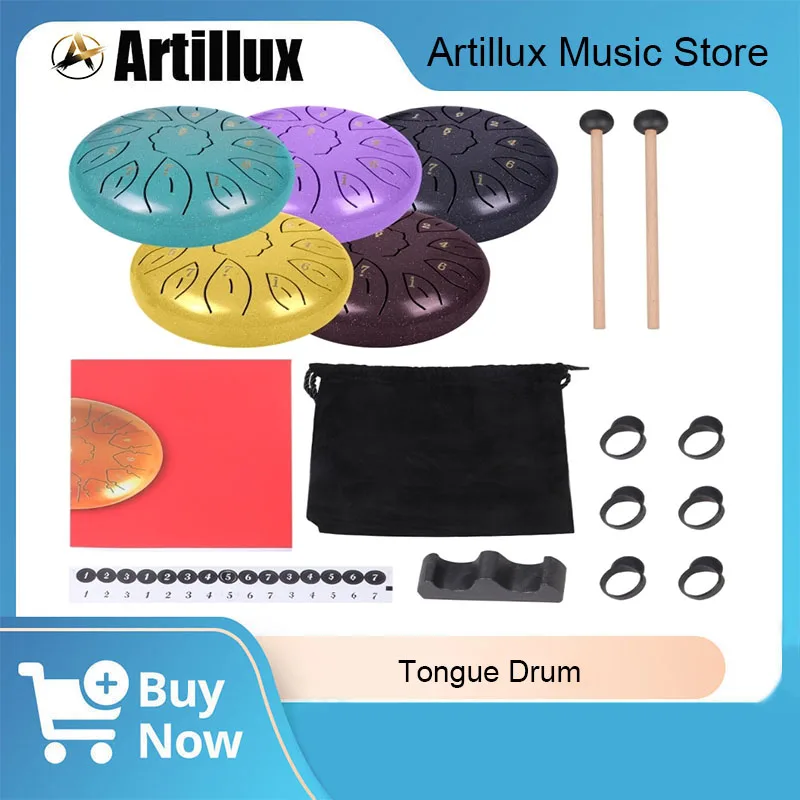 1Pc Tongue Drum 6 Inches 11 Tones for Sound Healing Anxiety Relief and Yoga Meditation Professional Percussion Instruments Gift
1Pc Tongue Drum 6 Inches 11 Tones for Sound Healing Anxiety Relief and Yoga Meditation Professional Percussion Instruments Gift