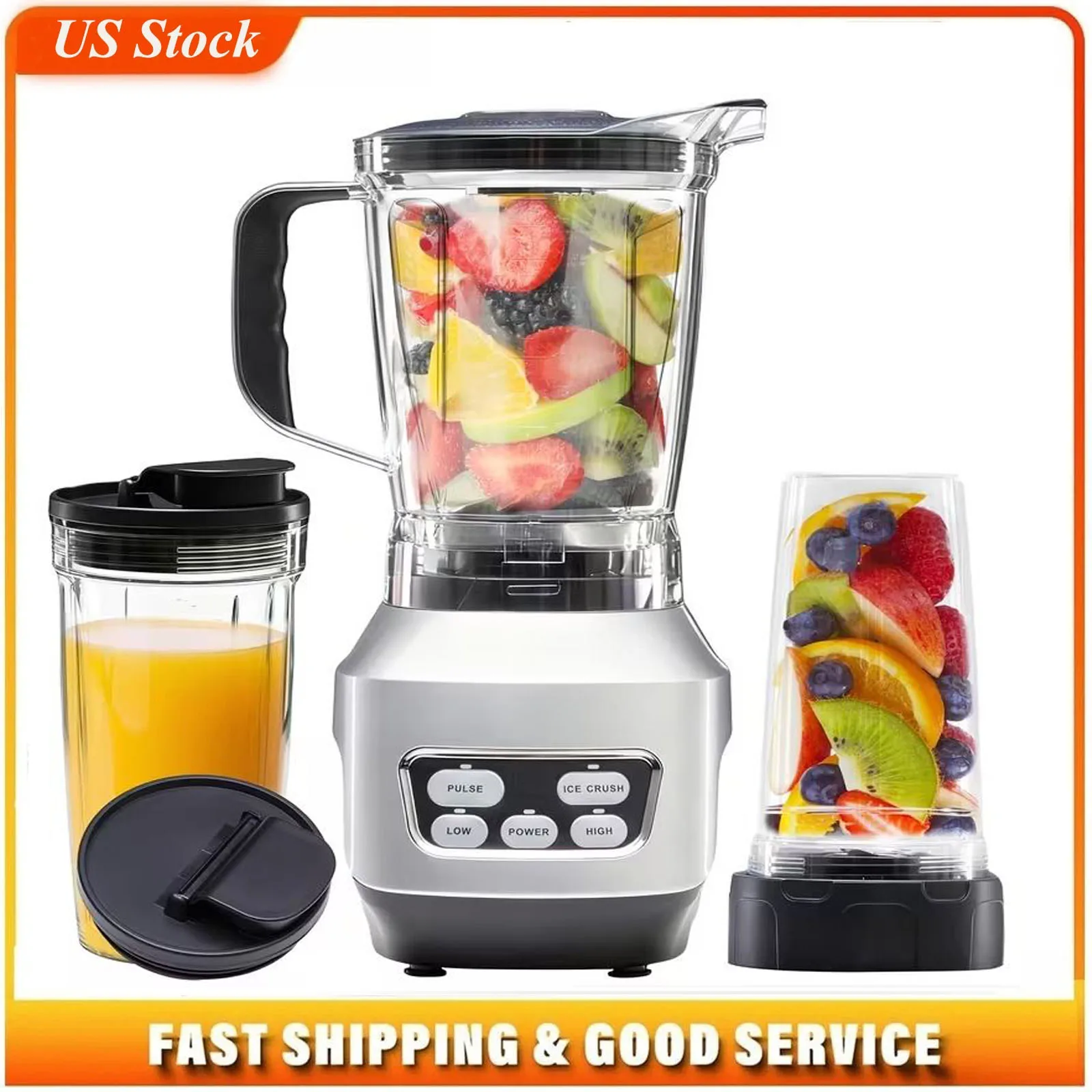 Countertop Blenders for Kitchen with 23 34 60oz BPA-Free Portable Cups, Professional Smoothie Maker with Four Programs for Shakes, Sauces, Juice and Ice Crushing
Countertop Blenders for Kitchen with 23 34 60oz BPA-Free Portable Cups, Professional Smoothie Maker with Four Programs for Shakes, Sauces, Juice and Ice Crushing