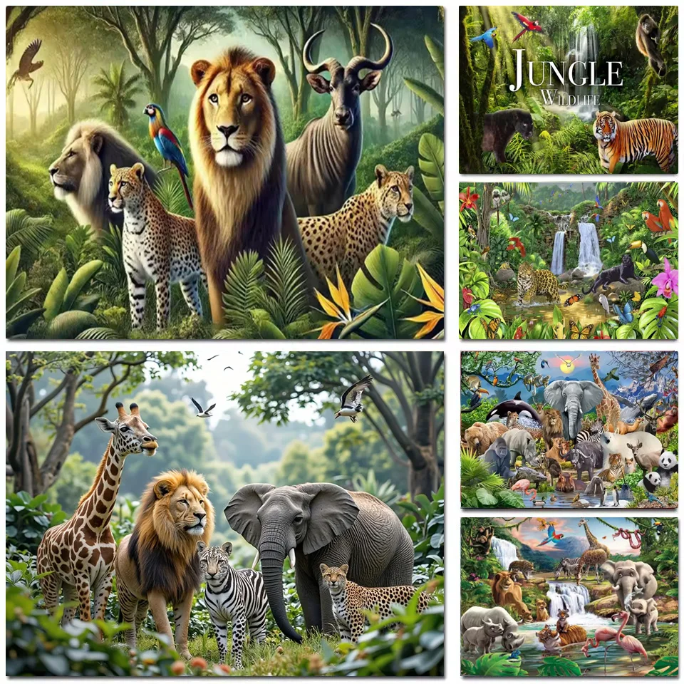 Jungle Wildlife Animals Adventure DIY Diamond Painting Set,New 2026 Full Round Square Diamond Art Mosaic Handmade Crafts
Jungle Wildlife Animals Adventure DIY Diamond Painting Set,New 2026 Full Round Square Diamond Art Mosaic Handmade Crafts