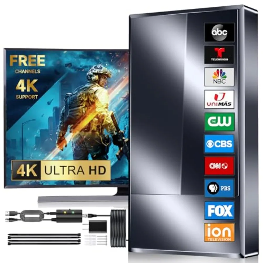 2026 Strongest TV Antenna Indoor, Ultra-Long Miles Outdoor Long Ranges, Digital Antenna for Smart TV, Best Amplifier Signal Boo
2026 Strongest TV Antenna Indoor, Ultra-Long Miles Outdoor Long Ranges, Digital Antenna for Smart TV, Best Amplifier Signal Boo