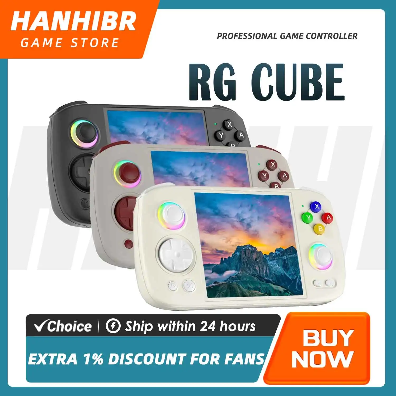 ANBERNIC RG Cube Android Retro Gaming Device 3.95" OCA IPS T820 5G RGB Light Ring Active Cooling 5200mAh HDMI Output Gift
ANBERNIC RG Cube Android Retro Gaming Device 3.95" OCA IPS T820 5G RGB Light Ring Active Cooling 5200mAh HDMI Output Gift