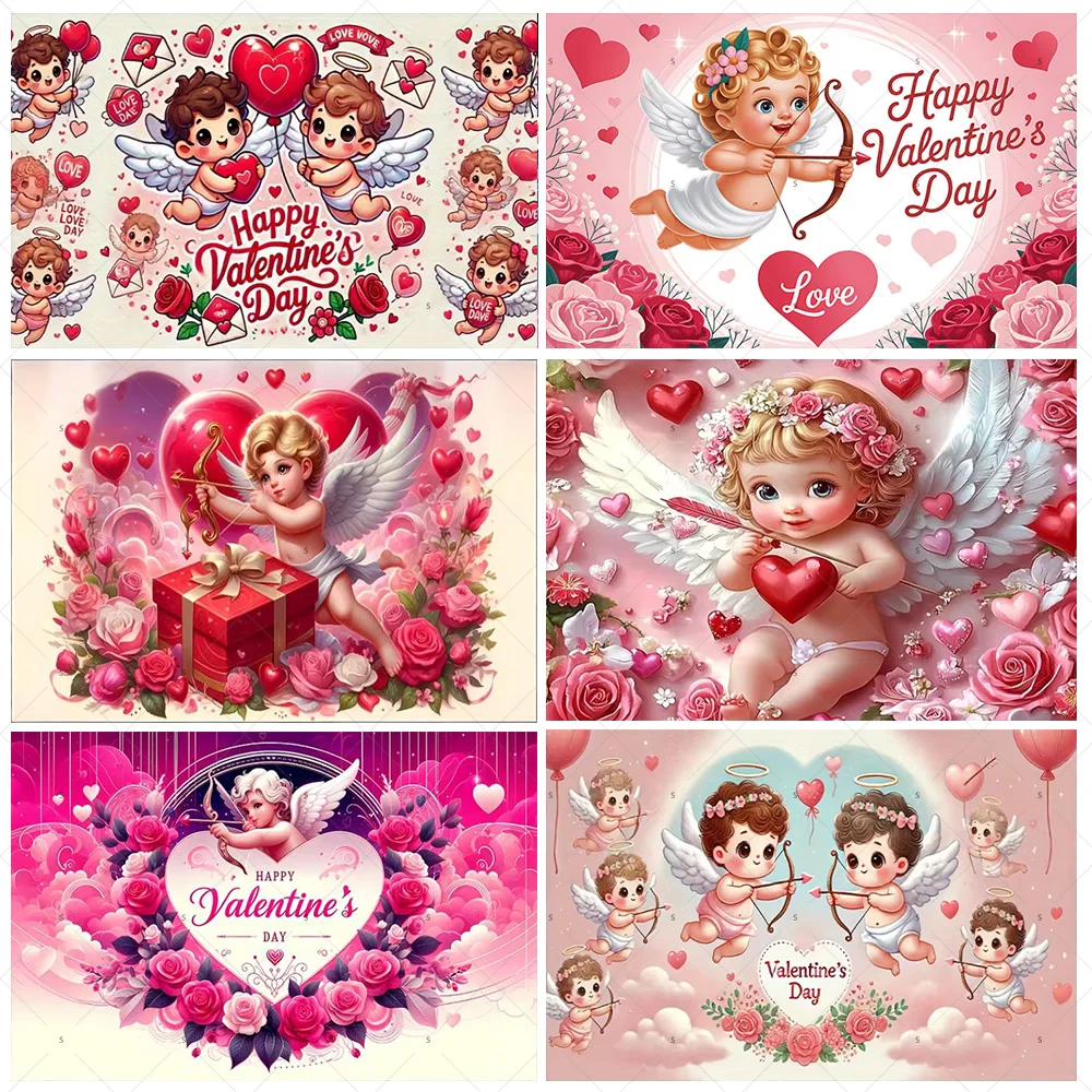 Angel Cupid Background Banner Red Rose Love Heart Backdrop Supplies Romantic Valentine's Day Party Decoration Photography Props
Angel Cupid Background Banner Red Rose Love Heart Backdrop Supplies Romantic Valentine's Day Party Decoration Photography Props