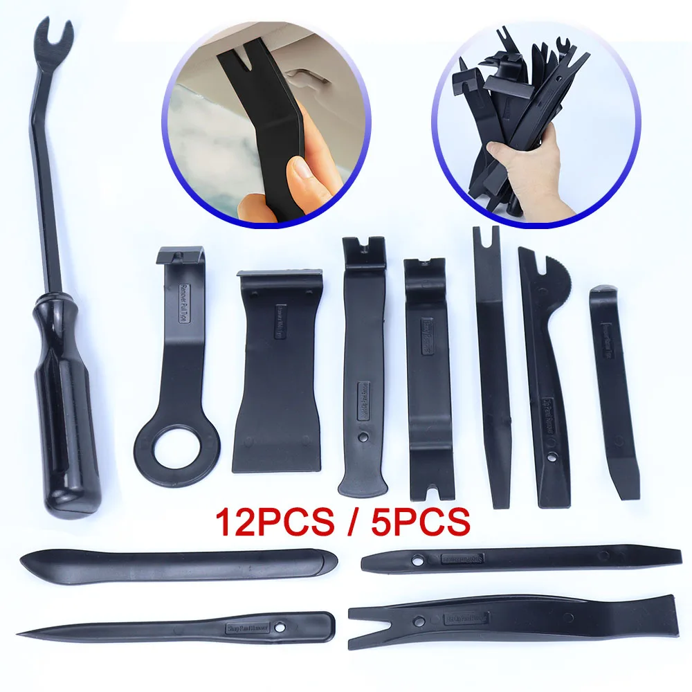 12/5Pcs Automotive Interior Trim Removal Tools - Scratch-Free Plastic Prying Tools, for Vehicle Door Panel Clips And Fasteners
12/5Pcs Automotive Interior Trim Removal Tools - Scratch-Free Plastic Prying Tools, for Vehicle Door Panel Clips And Fasteners