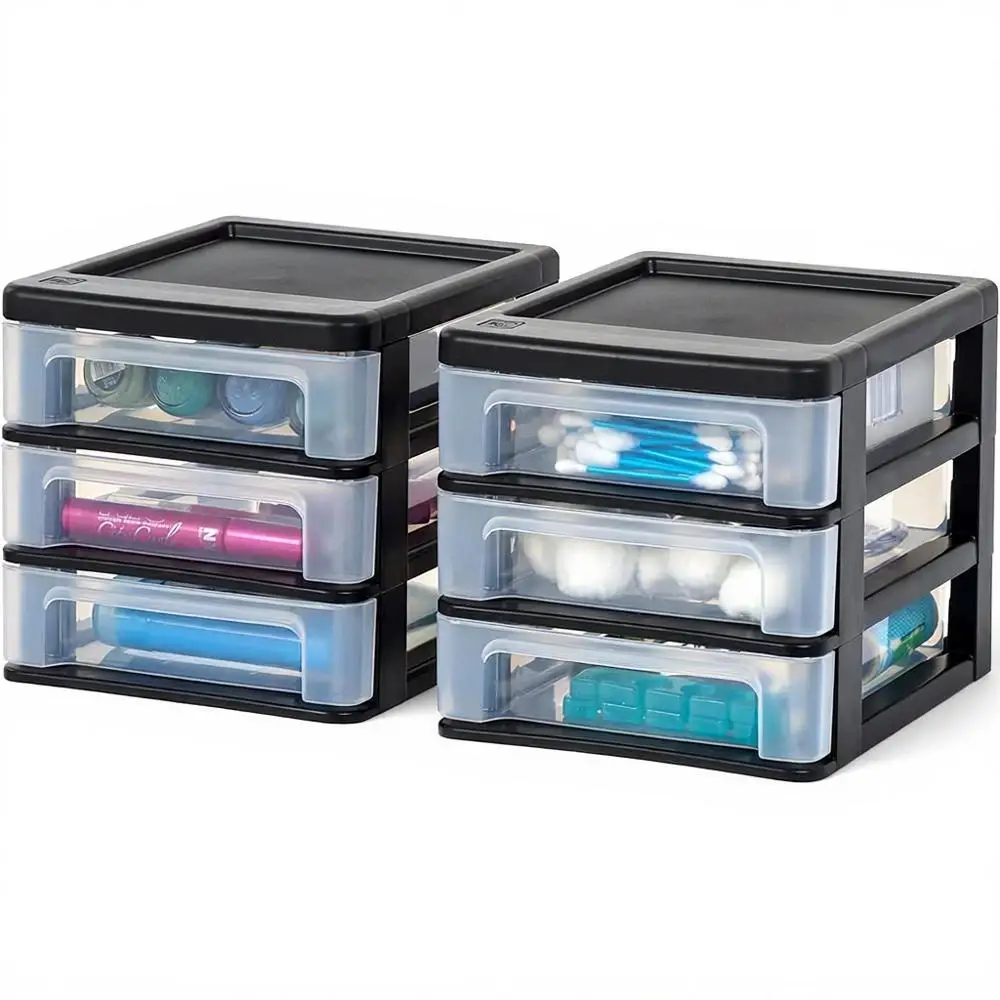 2-Pack Black Plastic Desk Organizers for Storage, Makeup, Office Supplies, and Small Items Organization
2-Pack Black Plastic Desk Organizers for Storage, Makeup, Office Supplies, and Small Items Organization