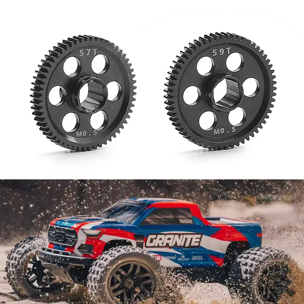 Arrma 1/18 Granite Grom RC Car Spur Gear Main Gear - High-Quality Steel 0.5M 57T/59T ARA311196 Upgrade Parts
Arrma 1/18 Granite Grom RC Car Spur Gear Main Gear - High-Quality Steel 0.5M 57T/59T ARA311196 Upgrade Parts