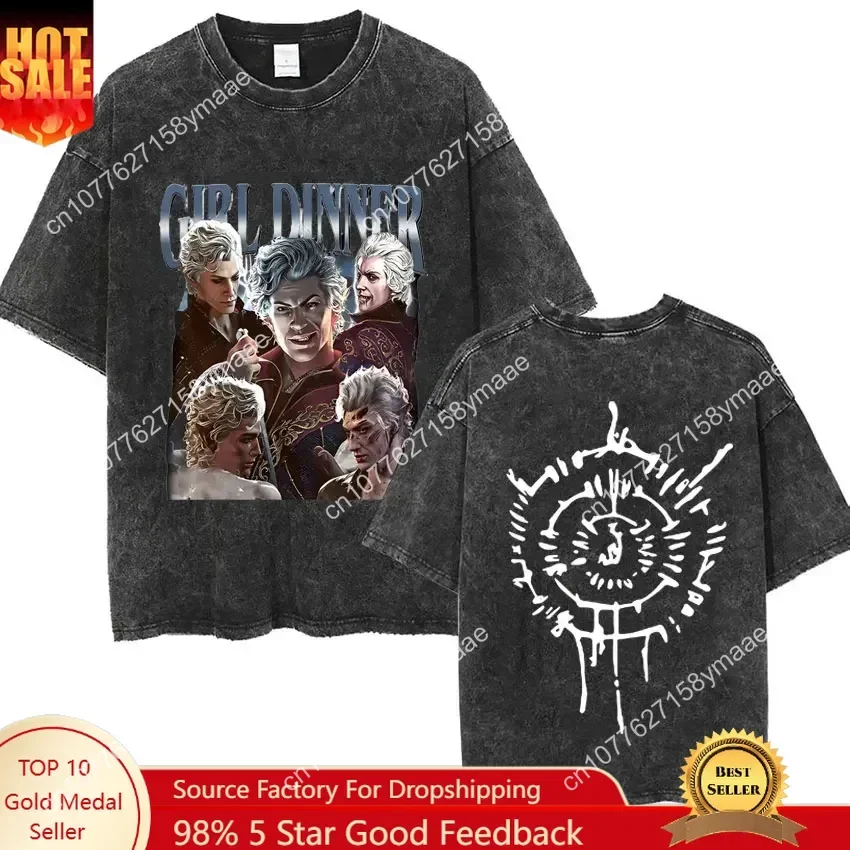 Astarion Girl Dinner Graphic T Shirt Baldurs Gate 3 Fan Gamer Washed T Shirts Women Men Women's Vintage Gothic Cool T-shirt Stre
Astarion Girl Dinner Graphic T Shirt Baldurs Gate 3 Fan Gamer Washed T Shirts Women Men Women's Vintage Gothic Cool T-shirt Stre