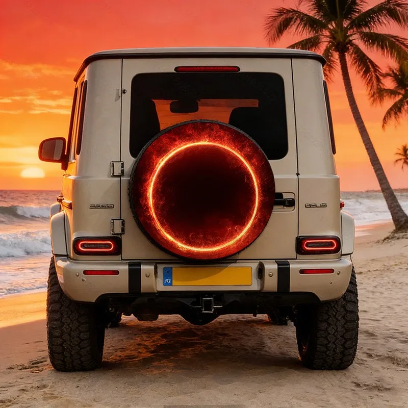 Burning Flame Ring Tire Cover Polyester Spare Wheel Protector for SUV
Burning Flame Ring Tire Cover Polyester Spare Wheel Protector for SUV