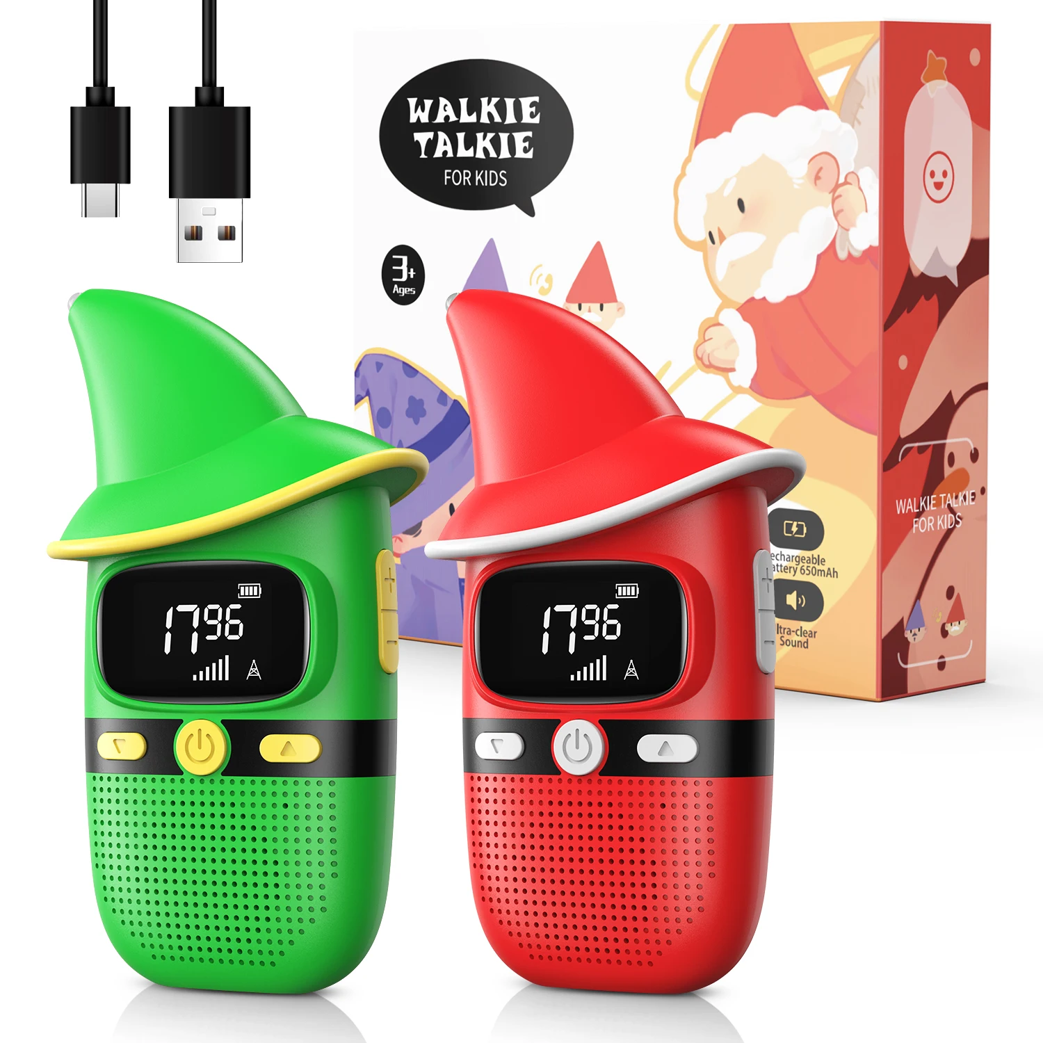 Channel Radio Intercom +LED HD Screen | Outdoor Family Game,Birthday Gift | Camping Park Multi-scene Use | One-click Call.red+gr
Channel Radio Intercom +LED HD Screen | Outdoor Family Game,Birthday Gift | Camping Park Multi-scene Use | One-click Call.red+gr