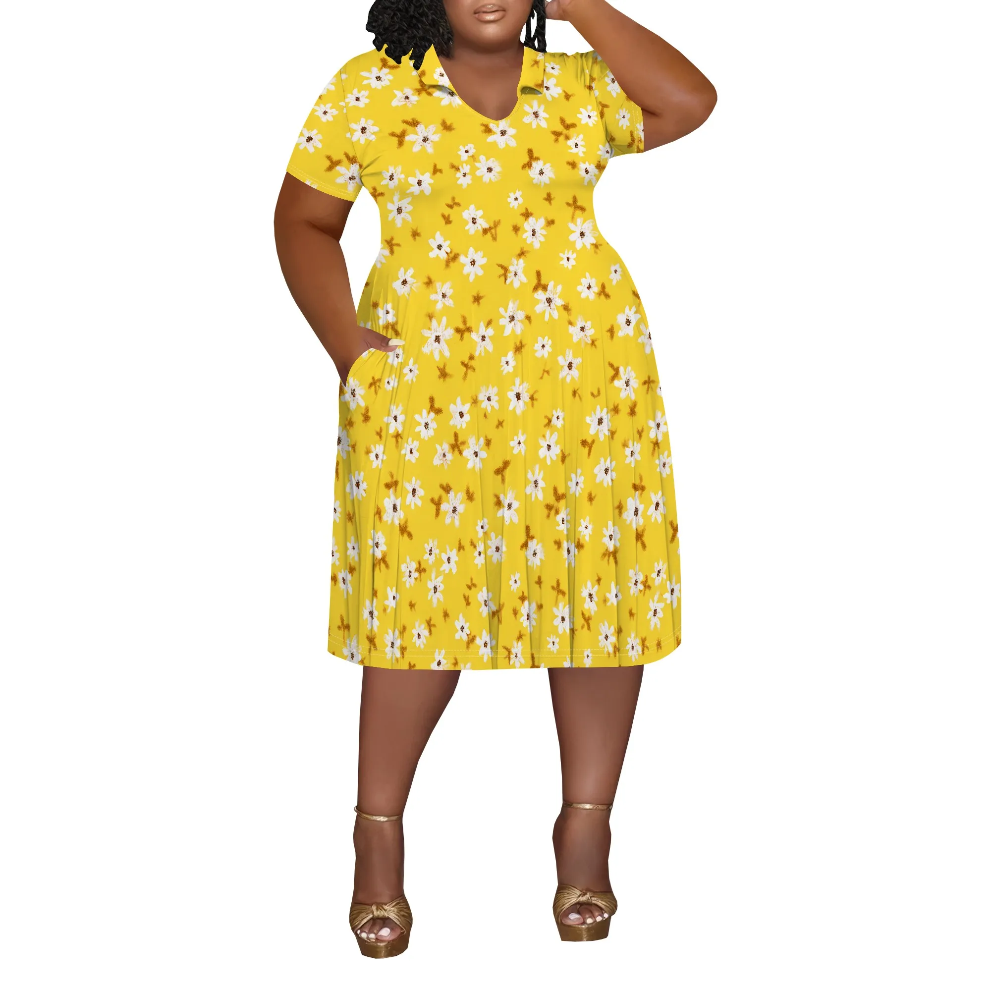 Women's Plus Size Casual Summer Tiered Dresses Short Sleeve Scoop Neck Ruffle Hem Loose Fitting Midi Babydoll Dress
Women's Plus Size Casual Summer Tiered Dresses Short Sleeve Scoop Neck Ruffle Hem Loose Fitting Midi Babydoll Dress
