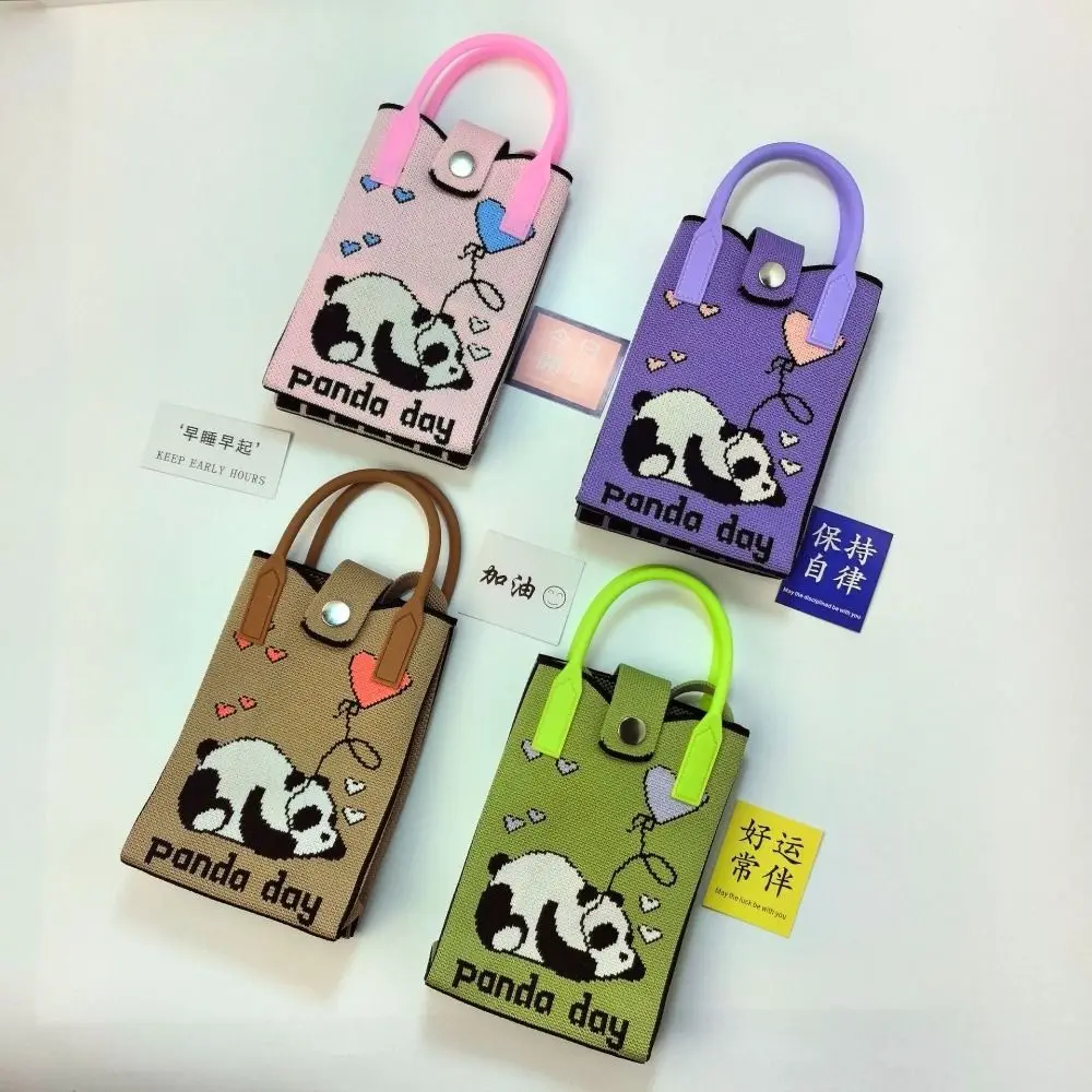 Cute Knit Handbag Handmade Mini Panda Shoulder pouch High-capacity Polyester Knot Wrist Bag for Girl
Cute Knit Handbag Handmade Mini Panda Shoulder pouch High-capacity Polyester Knot Wrist Bag for Girl