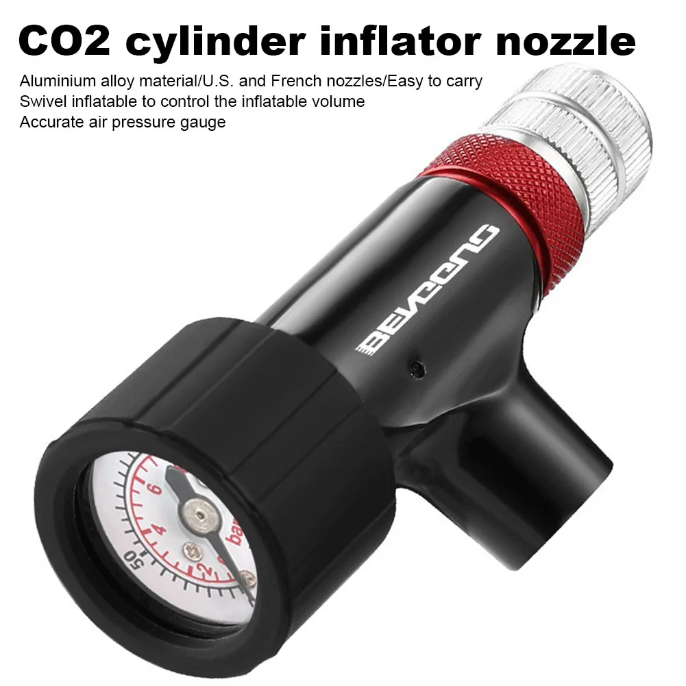 CO2 Aluminum Bicycle Inflator Bike Gas Pump Head Head Wear Resist Bike Inflation Valves Head for Bicycle Repairment Accessories
CO2 Aluminum Bicycle Inflator Bike Gas Pump Head Head Wear Resist Bike Inflation Valves Head for Bicycle Repairment Accessories