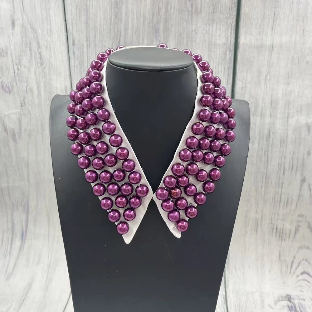 NCNW All Purple Pearl Collar Necklace
NCNW All Purple Pearl Collar Necklace