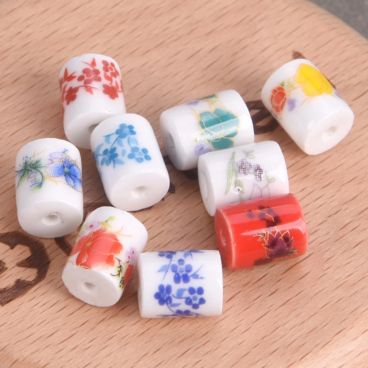 20PCS Cylinder Shape 10x8mm Flower Painting Loose Ceramic Porcelain Beads For Jewelry Making DIY Crafts Findings
20PCS Cylinder Shape 10x8mm Flower Painting Loose Ceramic Porcelain Beads For Jewelry Making DIY Crafts Findings