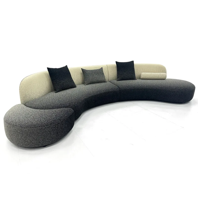 Gradual change fabric curved sofa living room hotel designer furniture modern simple combination special-shaped sofa
Gradual change fabric curved sofa living room hotel designer furniture modern simple combination special-shaped sofa