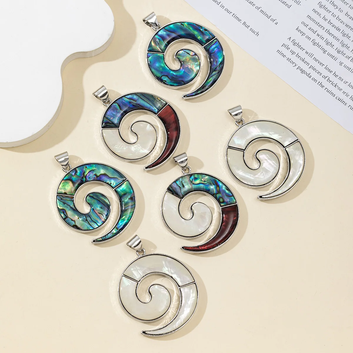 5pcs Natural Abalone Shell Pendant Vortex Shape Natural Shell Pendant Charms for Making DIY Jewerly Bracelet Necklace 45x42mm
5pcs Natural Abalone Shell Pendant Vortex Shape Natural Shell Pendant Charms for Making DIY Jewerly Bracelet Necklace 45x42mm