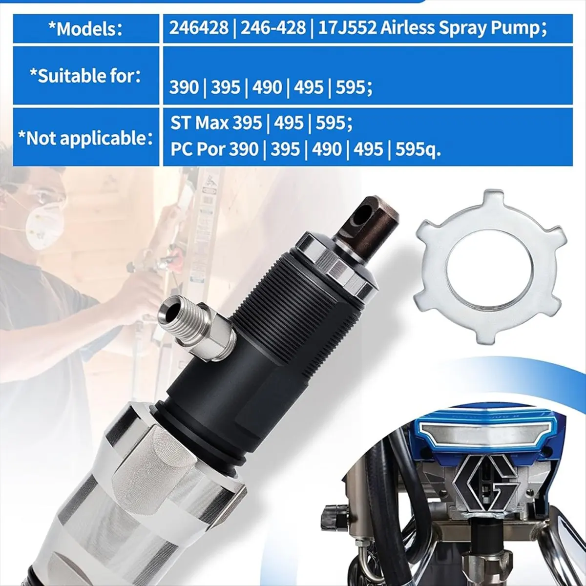 *ESTR 246428 Безвоздушный распылитель, Насос распылителя краски для 390 395 490 495 595 Безвоздушный распылитель краски Замена
*ESTR 246428 Безвоздушный распылитель, Насос распылителя краски для 390 395 490 495 595 Безвоздушный распылитель краски Замена