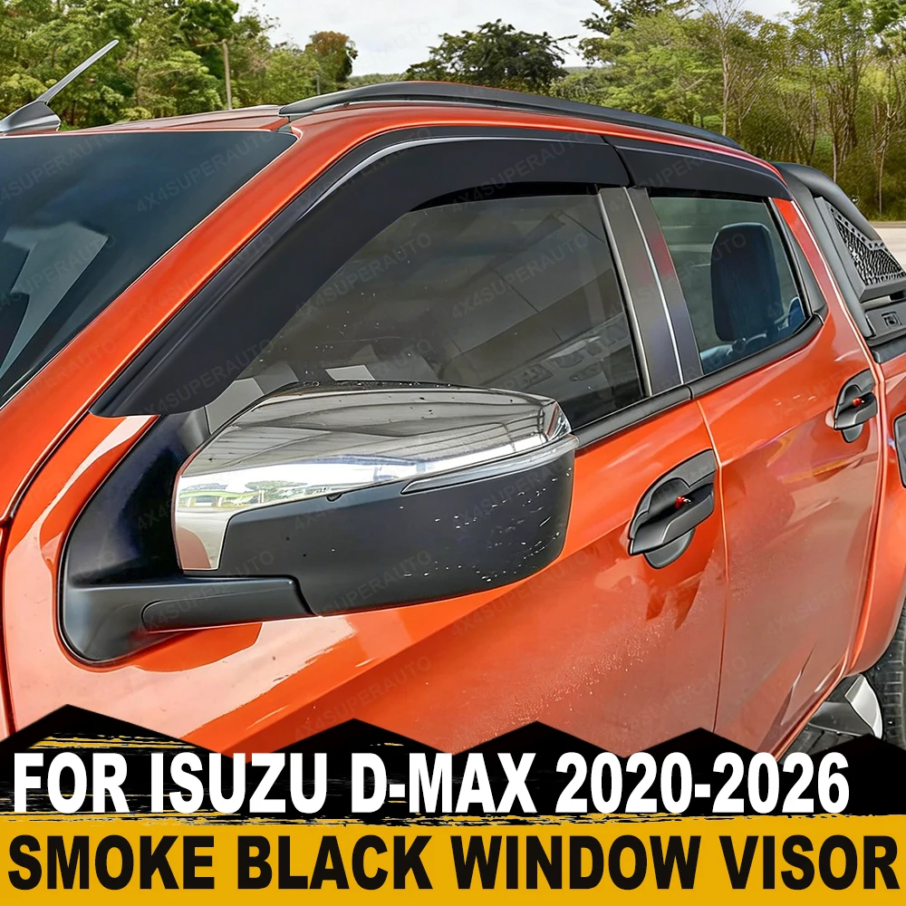 4X Window Visors Window Deflectors For ISUZU D-MAX Dmax 2020-2026 Smoke Black Wind Weather Shields Sun Rain Guard Double Cabin
4X Window Visors Window Deflectors For ISUZU D-MAX Dmax 2020-2026 Smoke Black Wind Weather Shields Sun Rain Guard Double Cabin