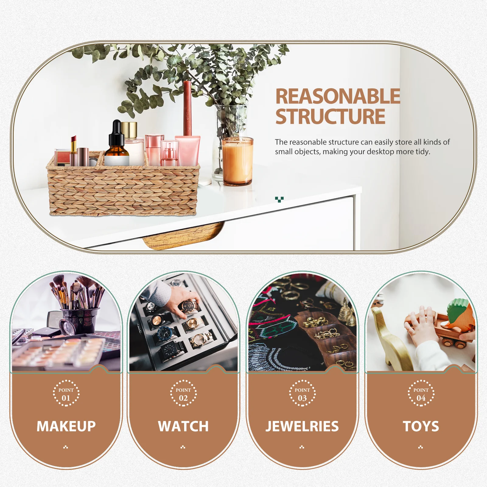 Woven Divided Basket Rustic Style Multifunction Storage Basket for Desktop Organizer Sundries Holder Baskets for Organizing
Woven Divided Basket Rustic Style Multifunction Storage Basket for Desktop Organizer Sundries Holder Baskets for Organizing